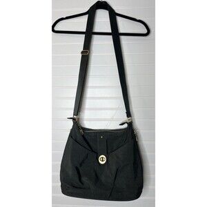 Baggallini Helsinki Charcoal Crossbody Shoulder Travel Organizer Large Hobo Bag